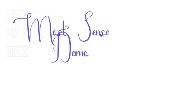 Most Sense Demo font free