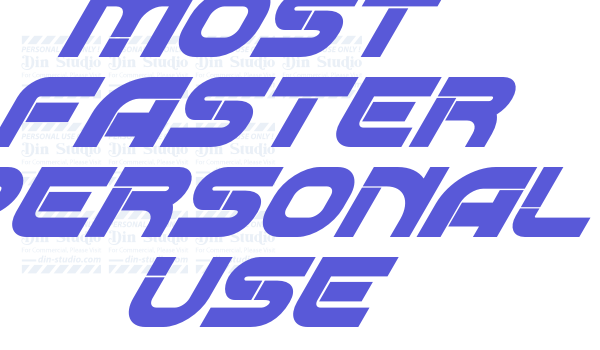 Most Faster Personal Use Font