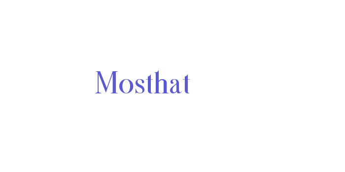 Mosthat Font Download