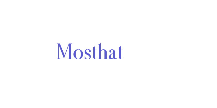 Mosthat Font