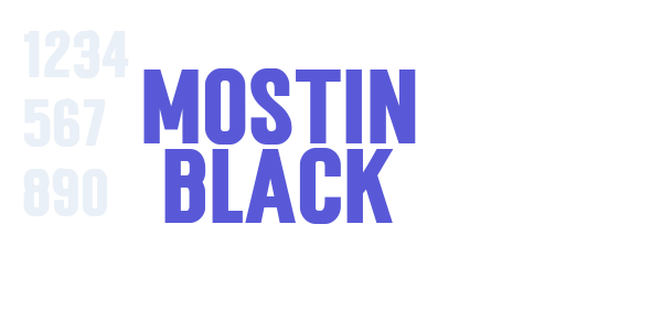 Mostin Black font