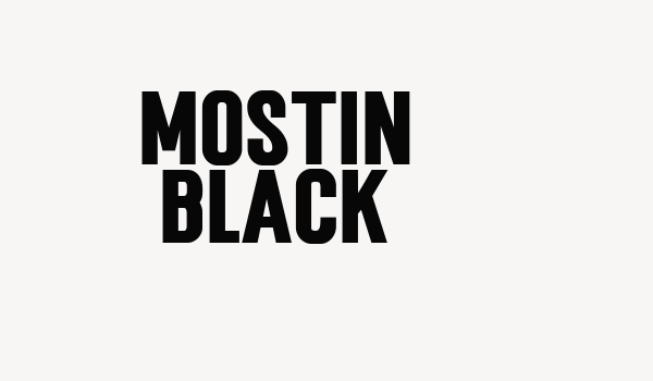 Mostin Black Font