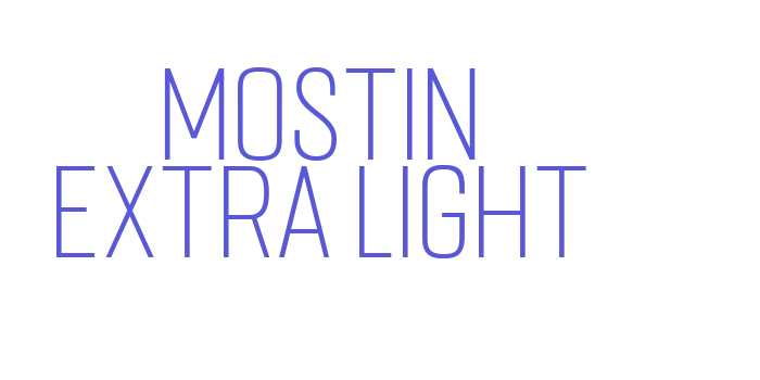 Mostin Extra Light Font