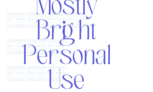 Mostly Bright Personal Use Font Download