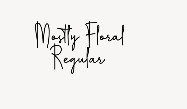 Mostly Floral Regular Font