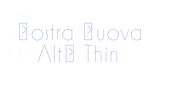 Mostra Nuova AltB Thin font free