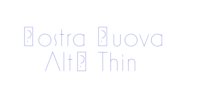 Mostra Nuova AltB Thin Font Download