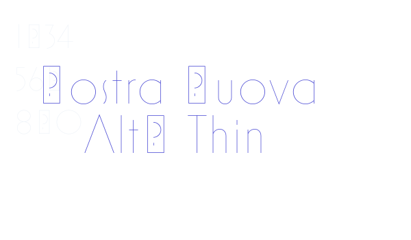 Mostra Nuova AltB Thin font download