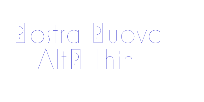 Mostra Nuova AltB Thin Font