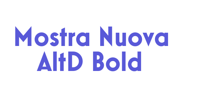 Mostra Nuova AltD Bold Font Download