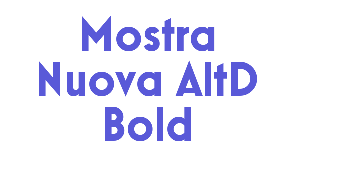 Mostra Nuova AltD Bold Font