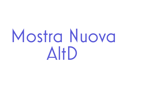 Mostra Nuova AltD Font