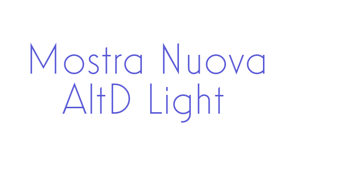 Mostra Nuova AltD Light Font Download