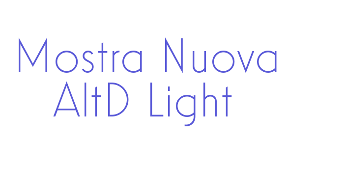 Mostra Nuova AltD Light Font