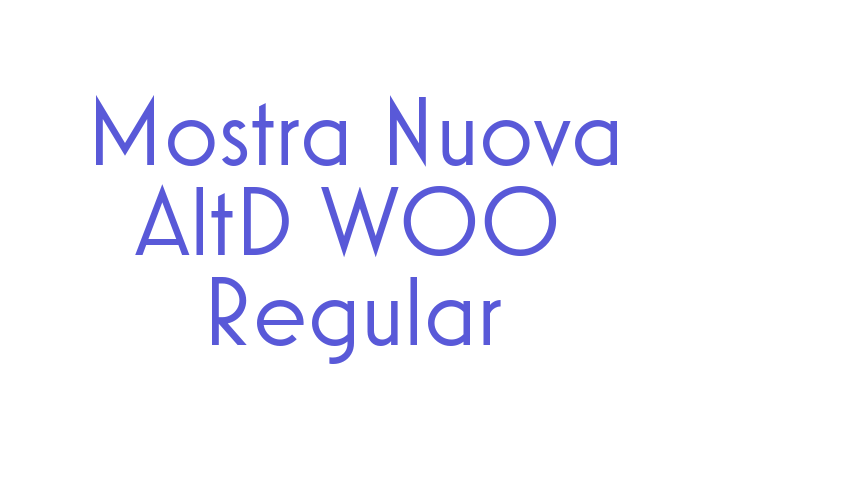 Mostra Nuova AltD W00 Regular Font Download