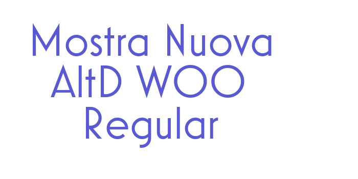 Mostra Nuova AltD W00 Regular Font Download