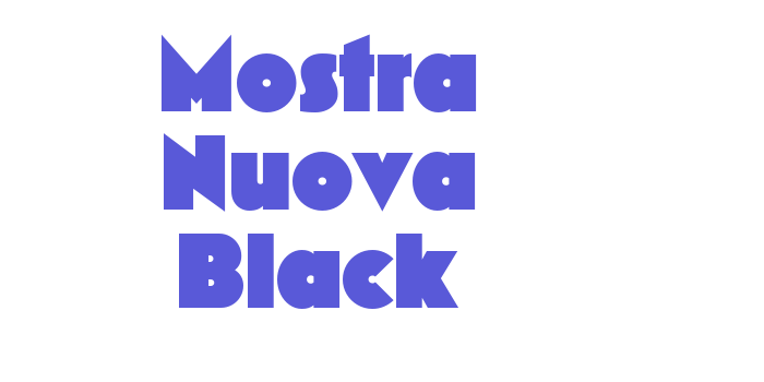 Mostra Nuova Black Font