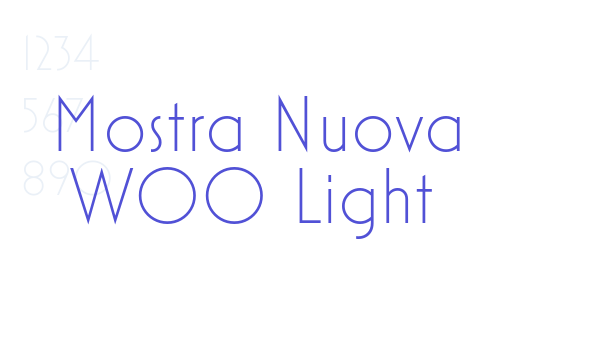 Mostra Nuova W00 Light font download