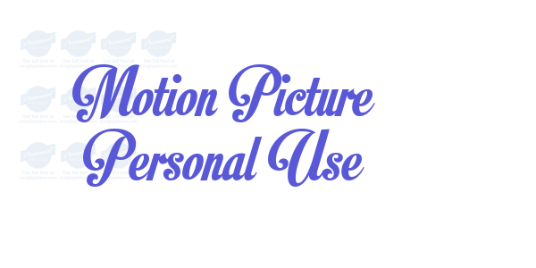 Motion Picture Personal Use font free