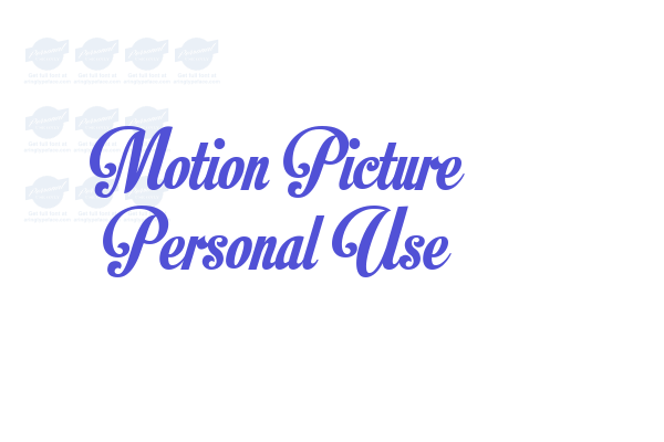 Motion Picture Personal Use Font Download