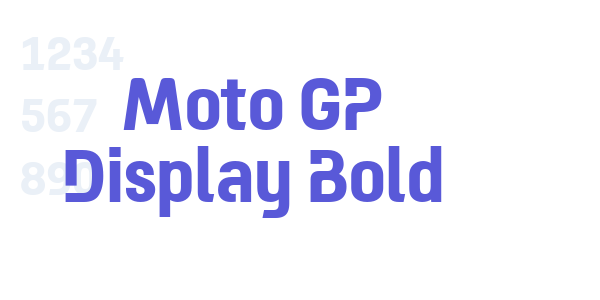 Moto GP Display Bold font free