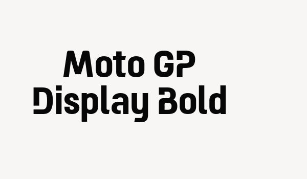 Moto GP Display Bold Font