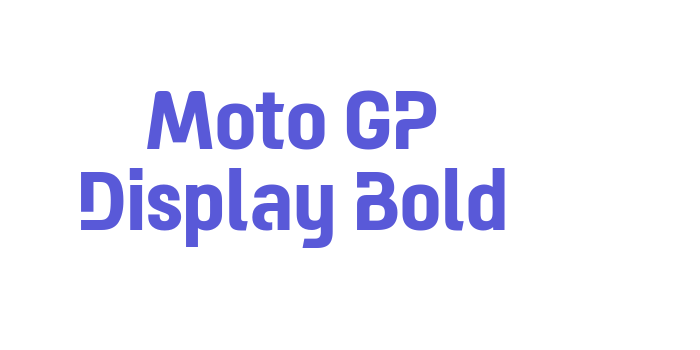 Moto GP Display Bold Font Download