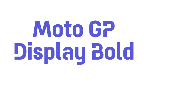 Moto GP Display Bold Font