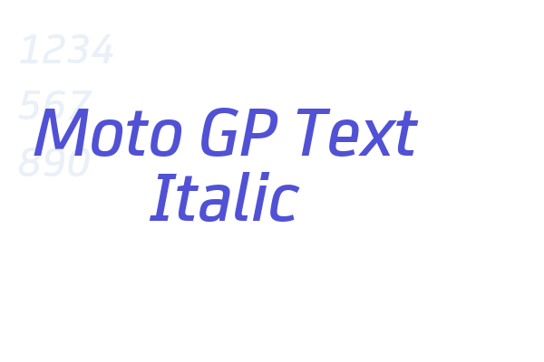 Moto GP Text Italic