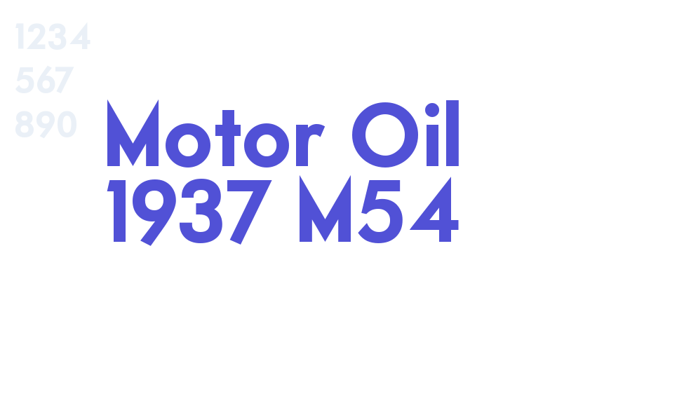 Motor Oil 1937 M54-font-download