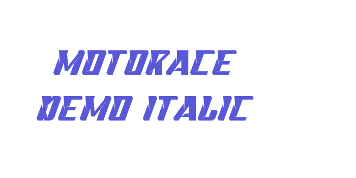 Motorace Demo Italic Font