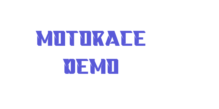 Motorace Demo Font