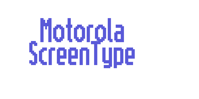 Motorola ScreenType Font Download