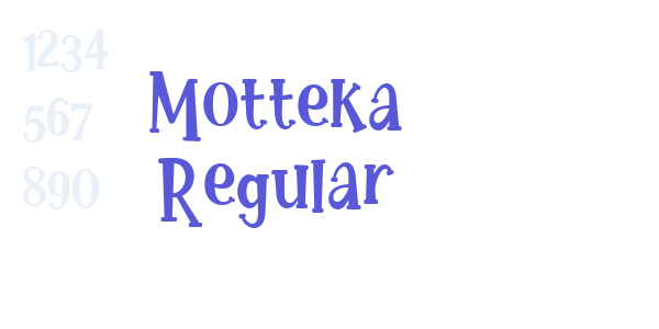 Motteka Regular font free