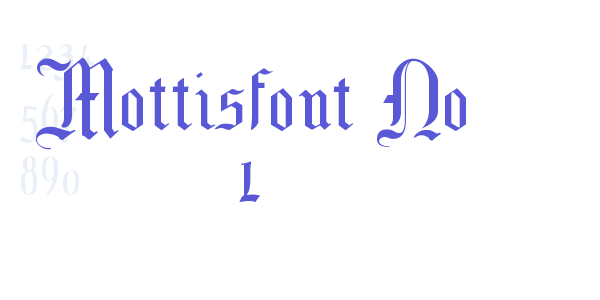 Mottisfont No 1 font free