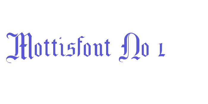 Mottisfont No 1 Font Download