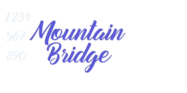 Mountain Bridge font