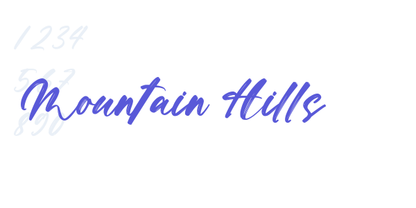 Mountain Hills font