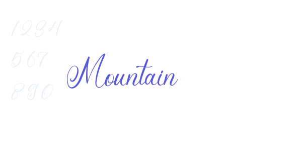 Mountain font free