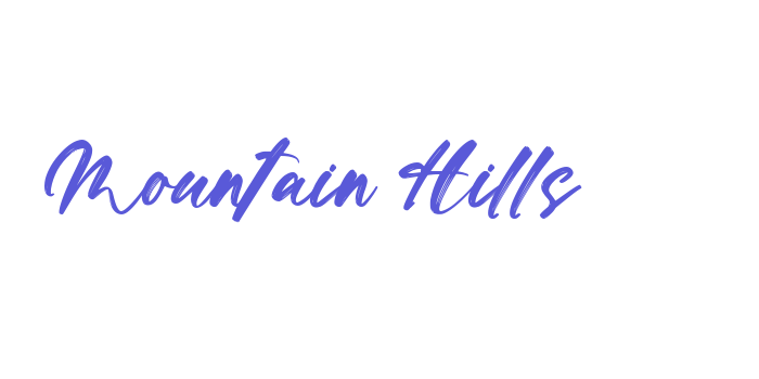 Mountain Hills Font Download