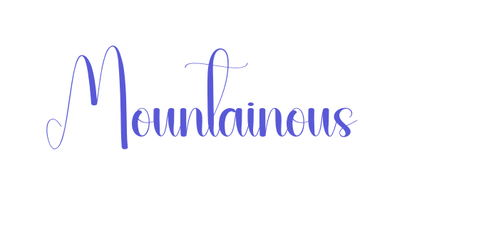 Mountainous Font