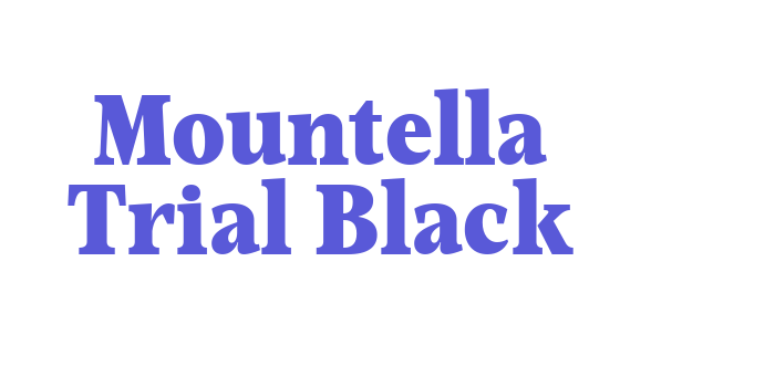 Mountella Trial Black Font Download