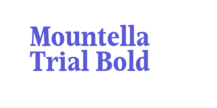 Mountella Trial Bold Font Download