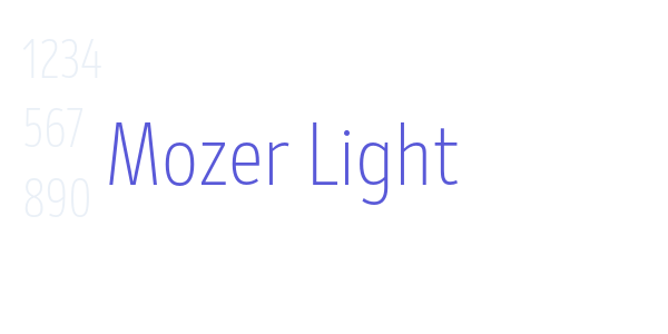 Mozer Light font free