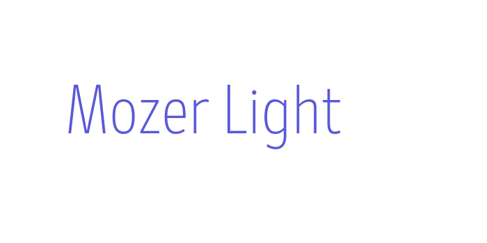 Mozer Light Font