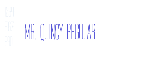 Mr. Quincy Regular font free