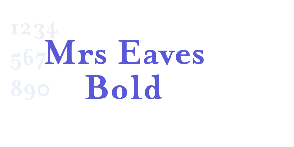 Mrs Eaves Bold font free