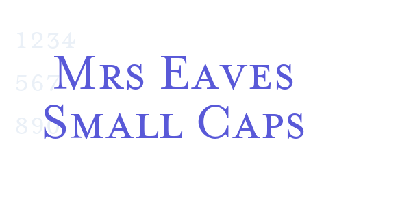 Mrs Eaves Small Caps font free