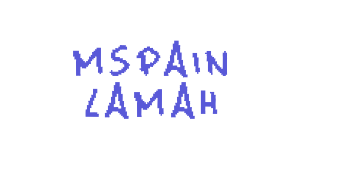 MsPain lamah Font Download