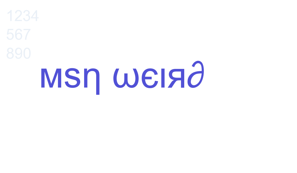 Msn Weird-font-download